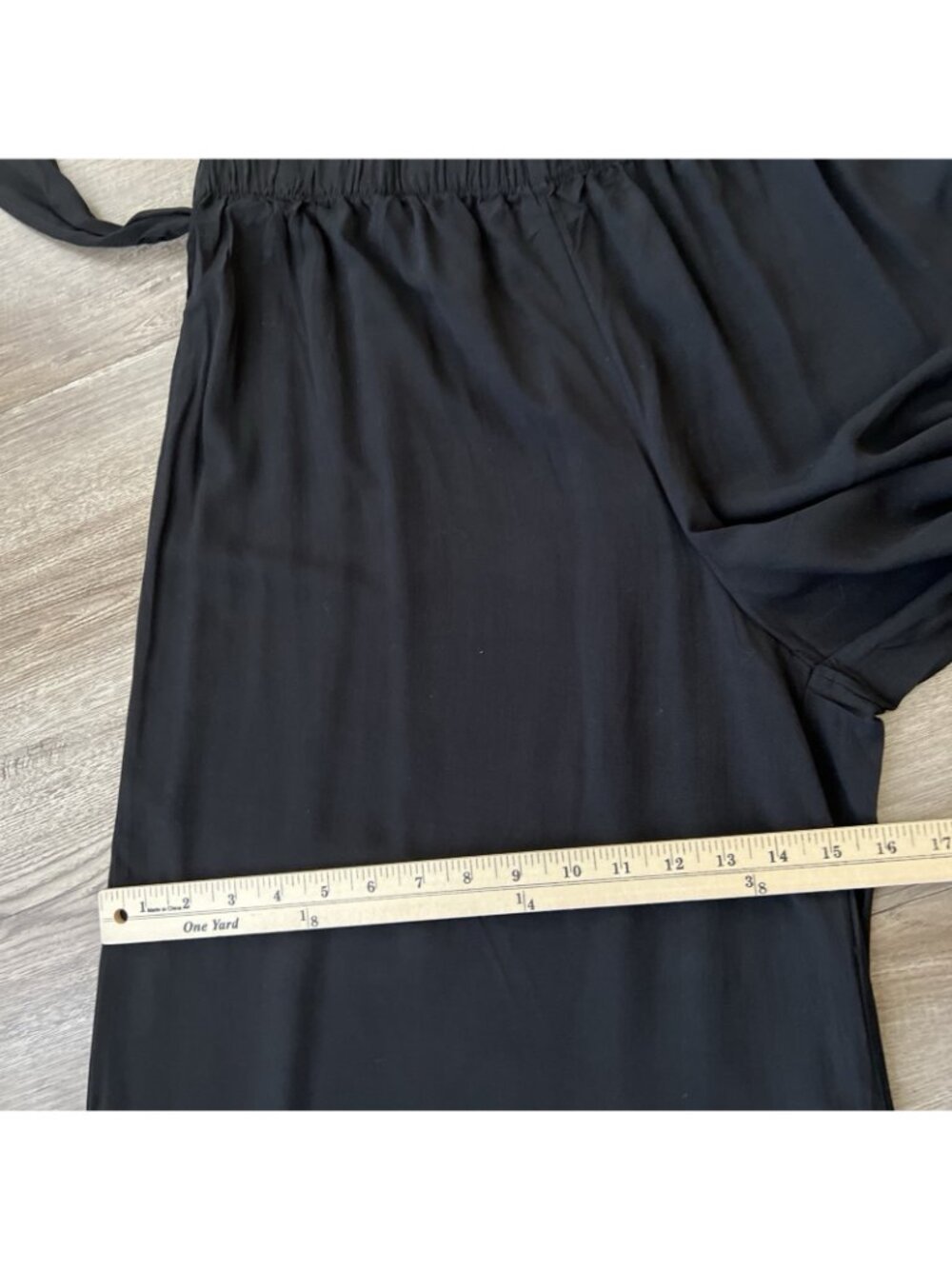 City Chic Island Wide Leg Cropped Pants Womens 12 Black Belted NWT - Picture 8 of 12